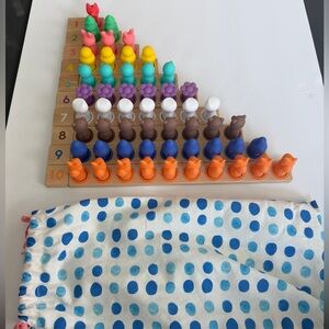 Montessori Math Bars & Number Tiles Excellent Used Condition